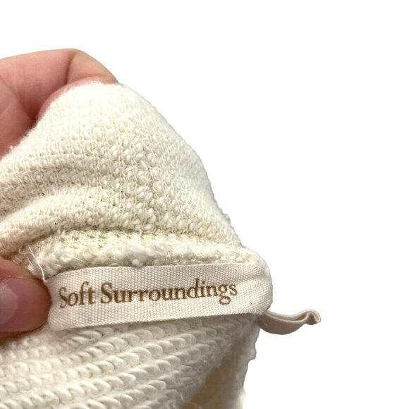 Soft Surroundings Mock-Neck Knit Pullover Sweater Tunic Cream size Medium - Picture 6 of 7